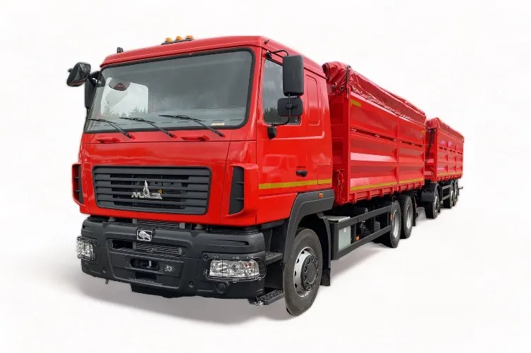 Зерновоз бортовой с прицепом на шасси МАЗ 6312C9-8575-012
